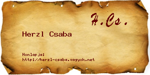 Herzl Csaba névjegykártya